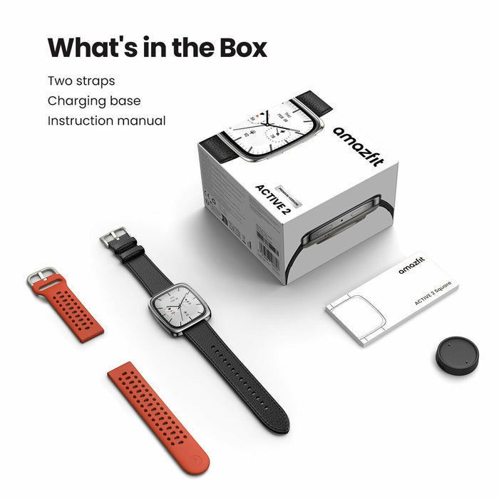 Смарт часовник Amazfit ACTIVE 2 SQUARE Черен Стомана 1,75"