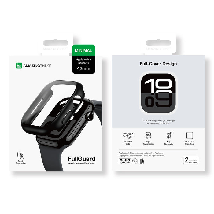 Стъклен калъф AmazingThing Radix за Apple Watch 42 мм - черен