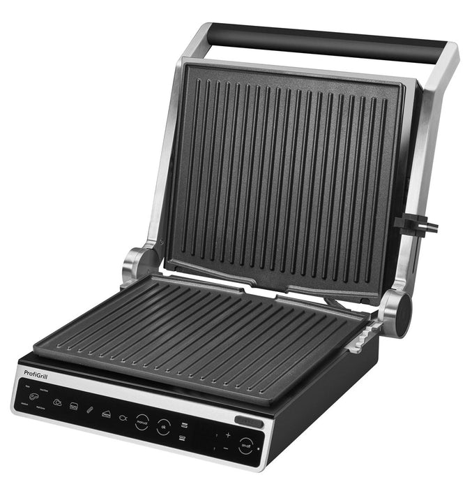 Електрическа скара Amica GK 5011 ProfiGrill неръждаема стомана 2000 W черно-сребристо