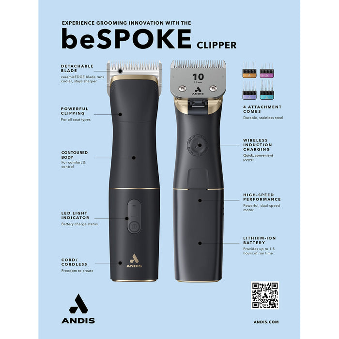 Уред за подстригване на домашни животни Andis BESPOKE Черен