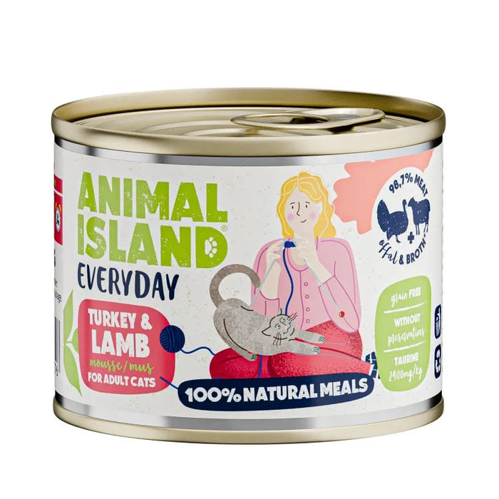 ANIMAL ISLAND Everyday Турция и агнешко - мокра храна за котки - 200гр