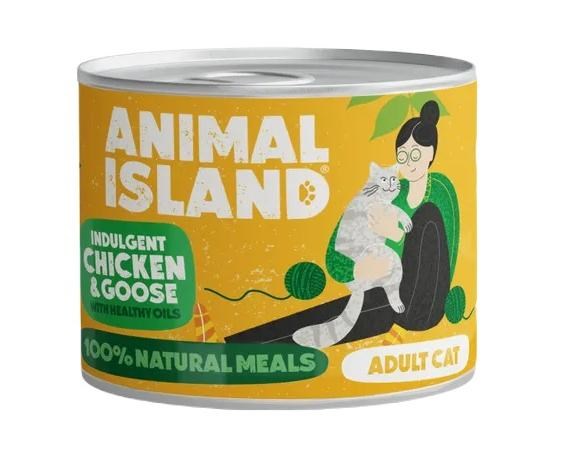 ANIMAL ISLAND Пиле и гъска - мокра храна за котки - 200гр