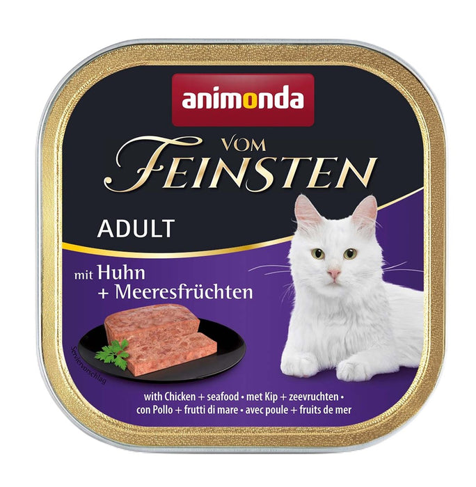 ANIMONDA Vom Feinsten Пиле с морски дарове - мокра котешка храна - 100гр