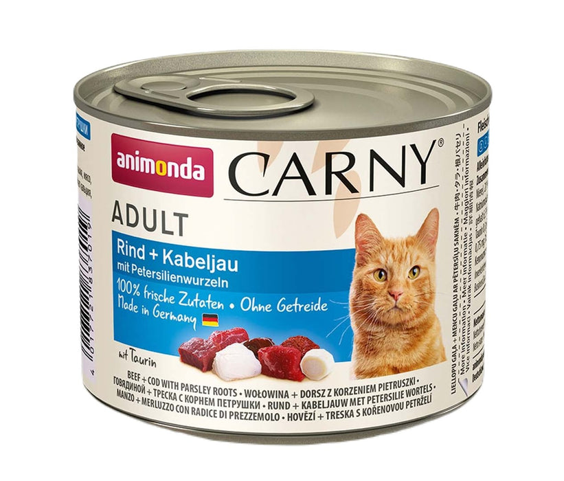 ANIMONDA Carny Adult Говеждо, треска и магданоз - мокра храна за котки - 200гр