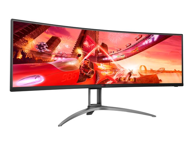 AOC AG493UCX 49 инча VA Super UltraWide 5120x1440 32:9 550nits 120Hz 3000:1 1ms 2xHDMI 2xDP 3xUSB Черен