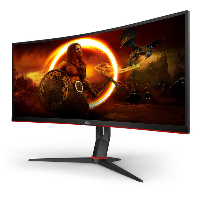 AOC CU34G2X/BK 34 Извит 1500R 21:9 VA, WLED, 3440x1440 144Hz, 4ms, 1ms, 300cd/m2, 3000:1 (80M:1 динамичен), 178/178, sRGB119, Fli