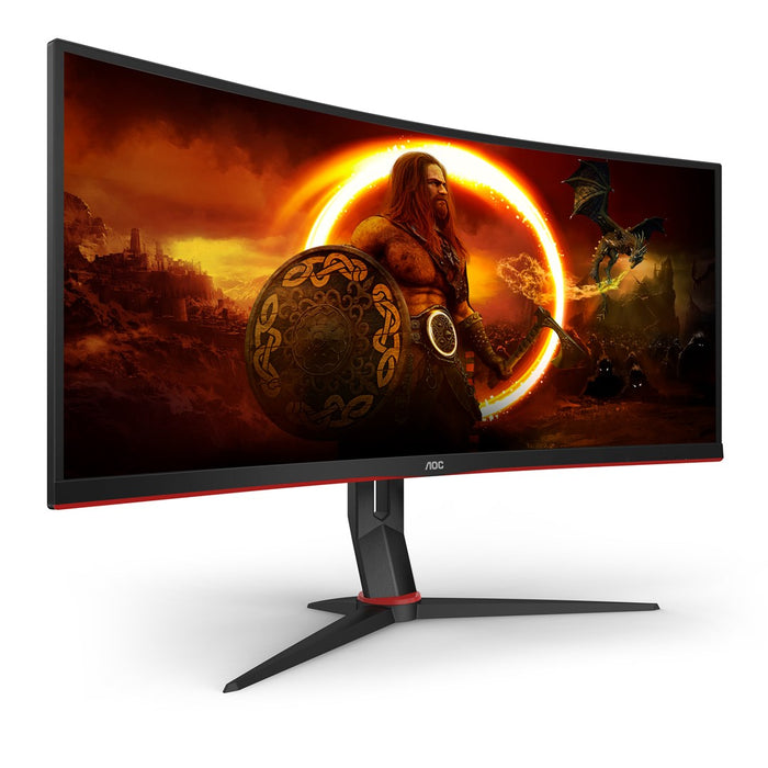 AOC CU34G2X/BK 34 Извит 1500R 21:9 VA, WLED, 3440x1440 144Hz, 4ms, 1ms, 300cd/m2, 3000:1 (80M:1 динамичен), 178/178, sRGB119, Fli