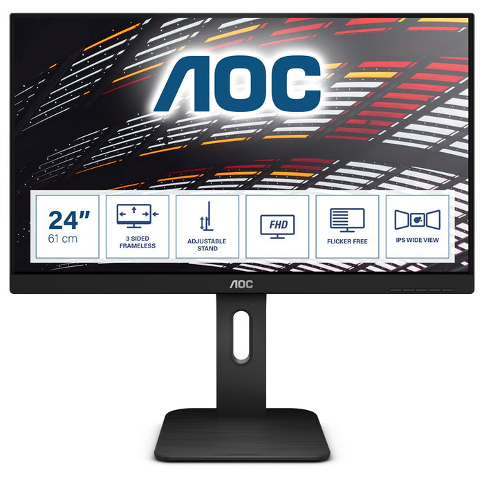 AOC X24P1 Монитор 24-инчов панел IPS 1920x1200 D-SUB/DVI/HDMI/DP високоговорители