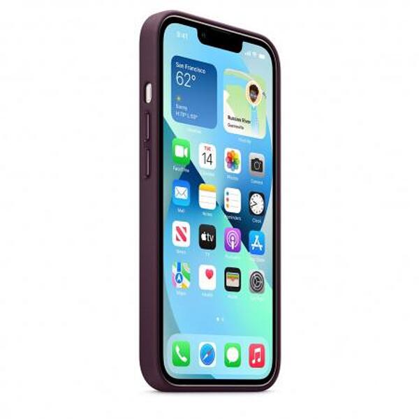 Калъф Apple iPhone 13 Leather Dark Cherry mm143