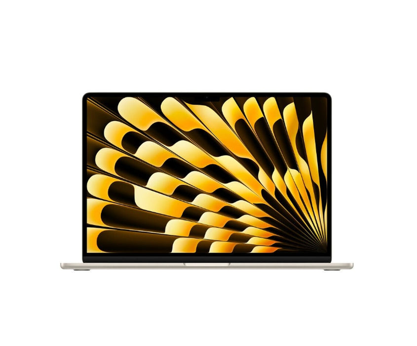 Apple 15-инчов MacBook Air: Apple M3 чип с 8-ядрен процесор и 10-ядрен графичен процесор, 16GB, 256GB SSD - Starlight