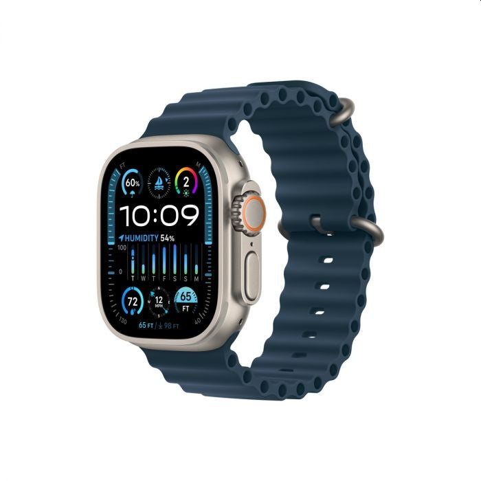 Apple Watch Ultra 2 GPS + Cellular, 49mm Titanium Case with Blue Ocean Band