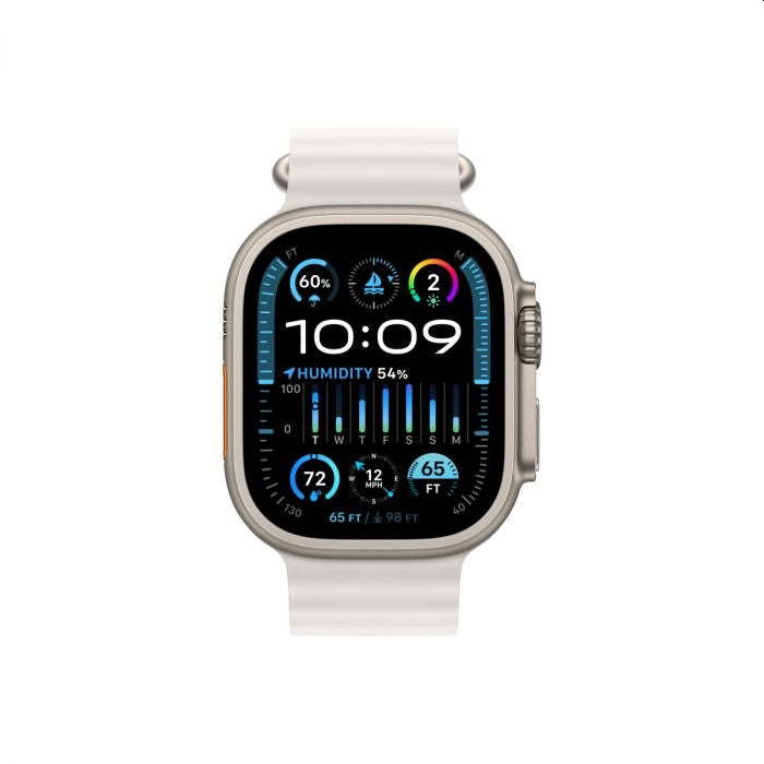 Apple Watch Ultra 2 GPS + Cellular, 49mm Titanium Case with White Ocean Band