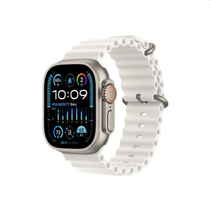 Apple Watch Ultra 2 GPS + Cellular, 49mm Titanium Case with White Ocean Band