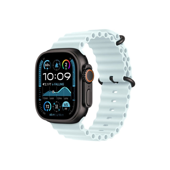 Каишка Apple Watch 49 mm: удължение на каишката Ice Blue Ocean - черно титаниево покритие