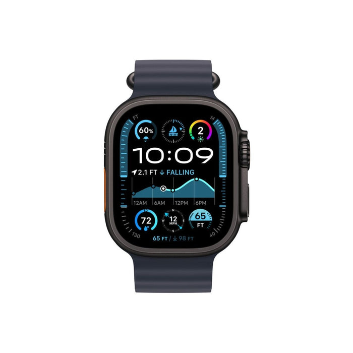 Каишка Apple Watch 49 мм: тъмносиня каишка Ocean - черно титаниево покритие