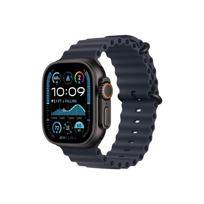 Каишка Apple Watch 49 мм: тъмносиня каишка Ocean - черно титаниево покритие