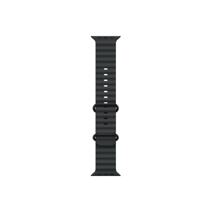 Каишка Apple Watch 49 mm: черна каишка Ocean - черно титаниево покритие