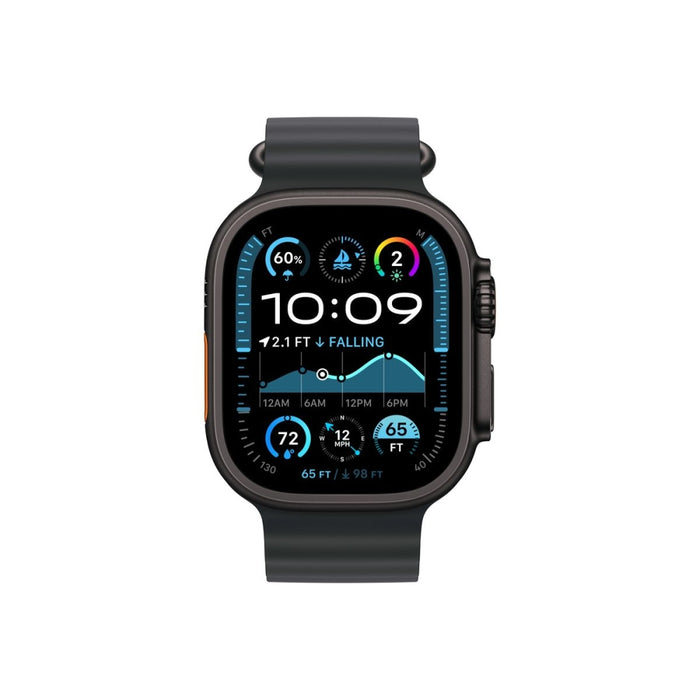 Apple Watch 49mm Каишка: Черно удължение на каишката Ocean - Черно титаниево покритие