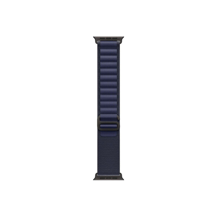 Apple Watch 49mm Loop: Navy Alpine Loop - малък - черно титаниево покритие