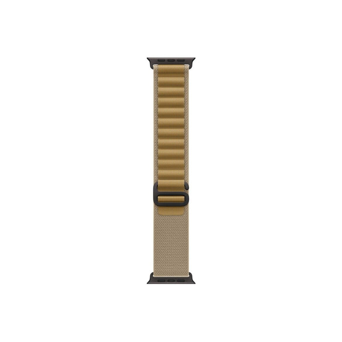 Apple Watch 49mm Loop: Tan Alpine Loop - голям - черно титаниево покритие