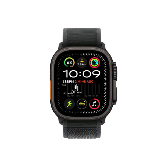 Apple Watch 49mm Loop: Черен Trail Loop - M/L - Черно титаниево покритие