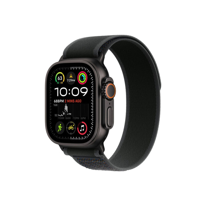 Apple Watch 49mm Loop: Черен Trail Loop - M/L - Черно титаниево покритие