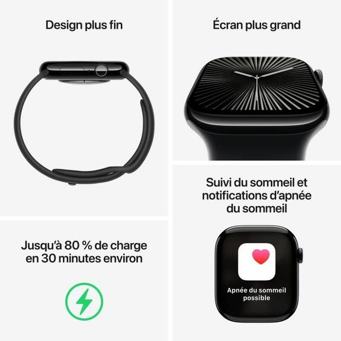 Смарт часовник Apple Serie 10 GPS + Celular 46 mm 1,95" Син Сребрист Ø 46 mm