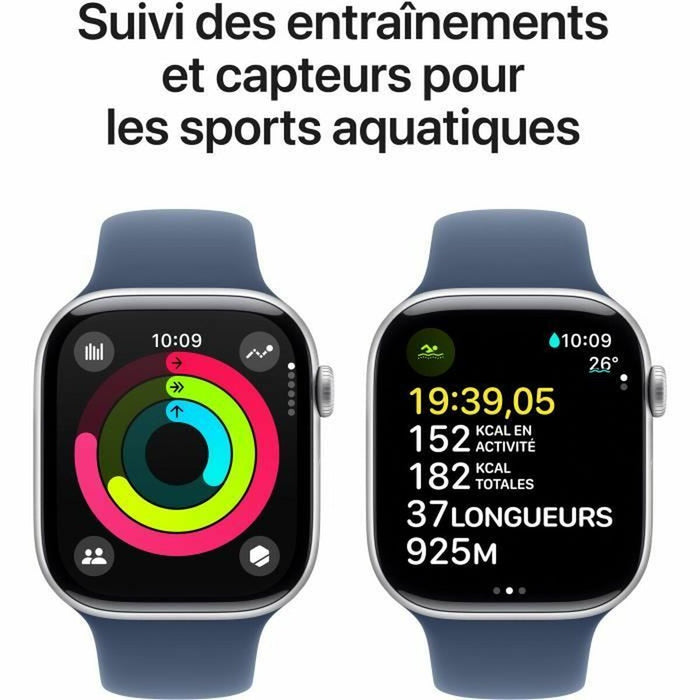 Смарт часовник Apple Serie 10 GPS + Celular 46 mm 1,95" Син Сребрист Ø 46 mm