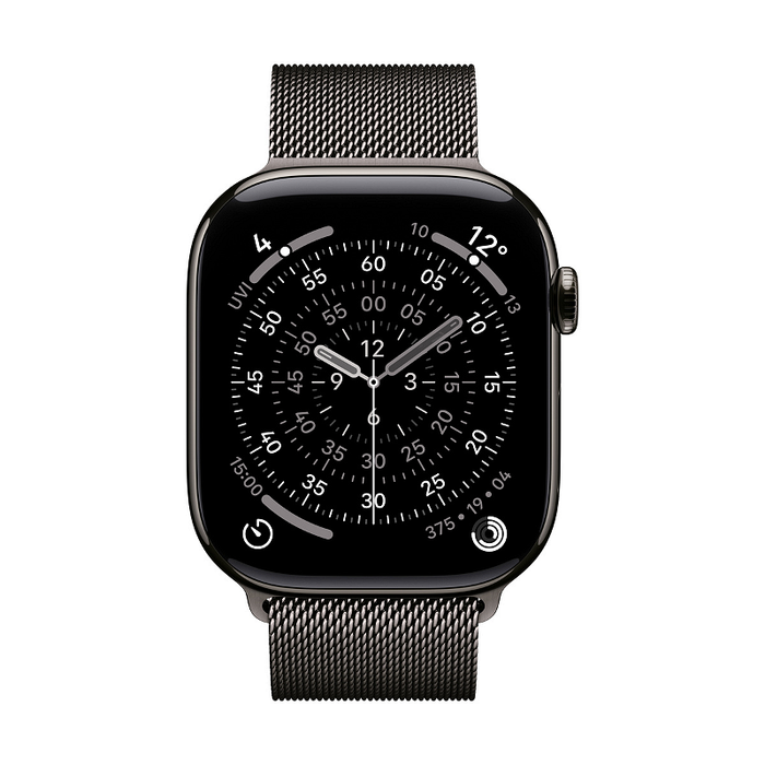 Смарт часовник Apple Watch 11 Cell 46mm Slate/Milanese S/M mfd34