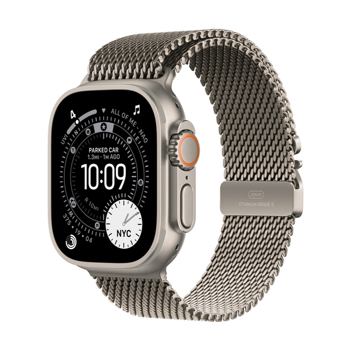 Смарт часовник Apple Watch Ultra 3 49mm Natural/Milanese S meww4 , 1.98