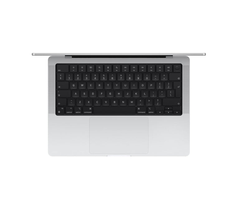 Apple 14-инчов MacBook Pro: Apple M4 Pro чип с 12-ядрен процесор и 16-ядрен графичен процесор, 24GB, 512GB SSD - сребриста американска клавиатура
