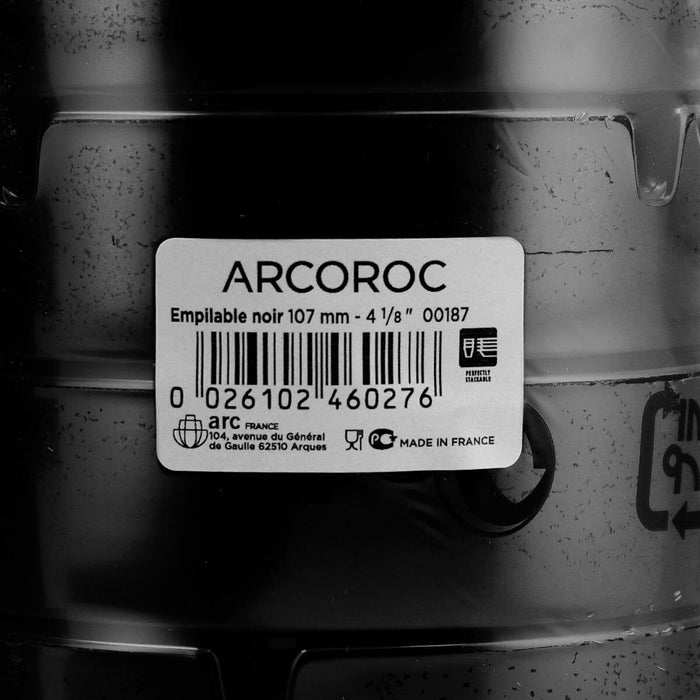 Пепелник Arcoroc   6 броя подреждащи се един в друг Комплект Черен Cтъкло 10,7 cm