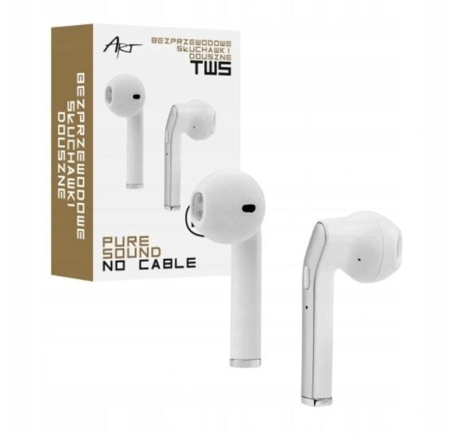 ART AP-TW-B2 Безжични слушалки за поставяне в ушите Bluetooth (SLART AP-TW-B2) Бяло, Сребристо