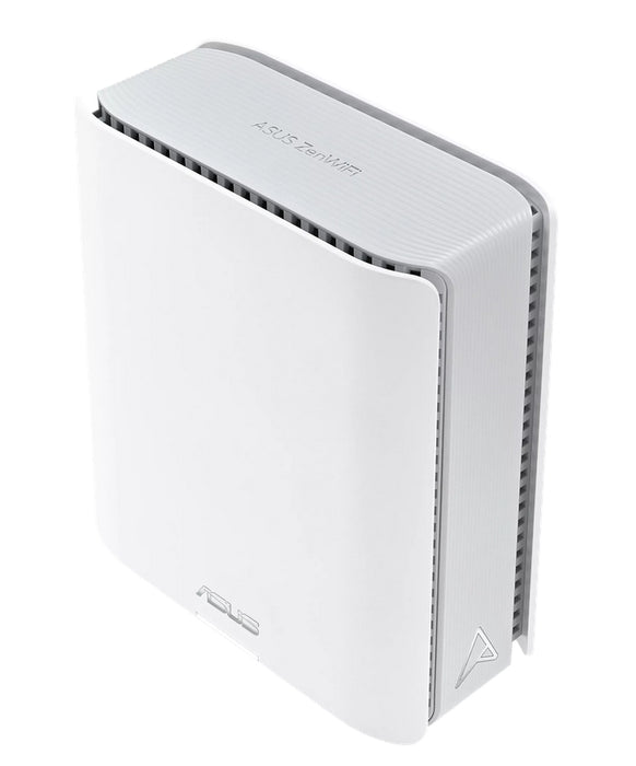 Asus Mesh WiFi система, ZenWiFi BT8 1PK, BE14000, Tri-Band, покритие до 280m2, Tri-Core 1.8GHz CPU, 128MB/1GB Flash/RAM, 2.5G dual-port, Smart Home Master SSIDs, AiProtection Pro, Adaptive QoS, VPN сървър/клиент, IPTV, OFDMA, AiMesh, бяло