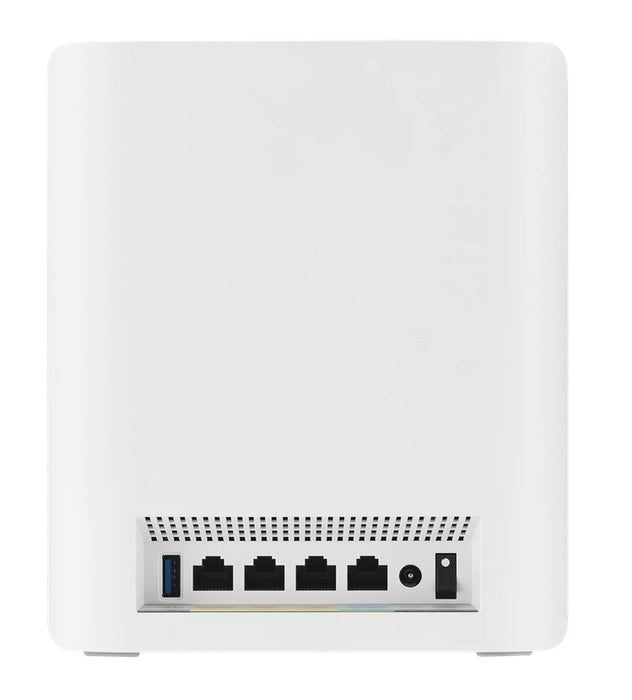 Asus Mesh WiFi система, ZenWiFi BT8 1PK, BE14000, Tri-Band, покритие до 280m2, Tri-Core 1.8GHz CPU, 128MB/1GB Flash/RAM, 2.5G dual-port, Smart Home Master SSIDs, AiProtection Pro, Adaptive QoS, VPN сървър/клиент, IPTV, OFDMA, AiMesh, бяло