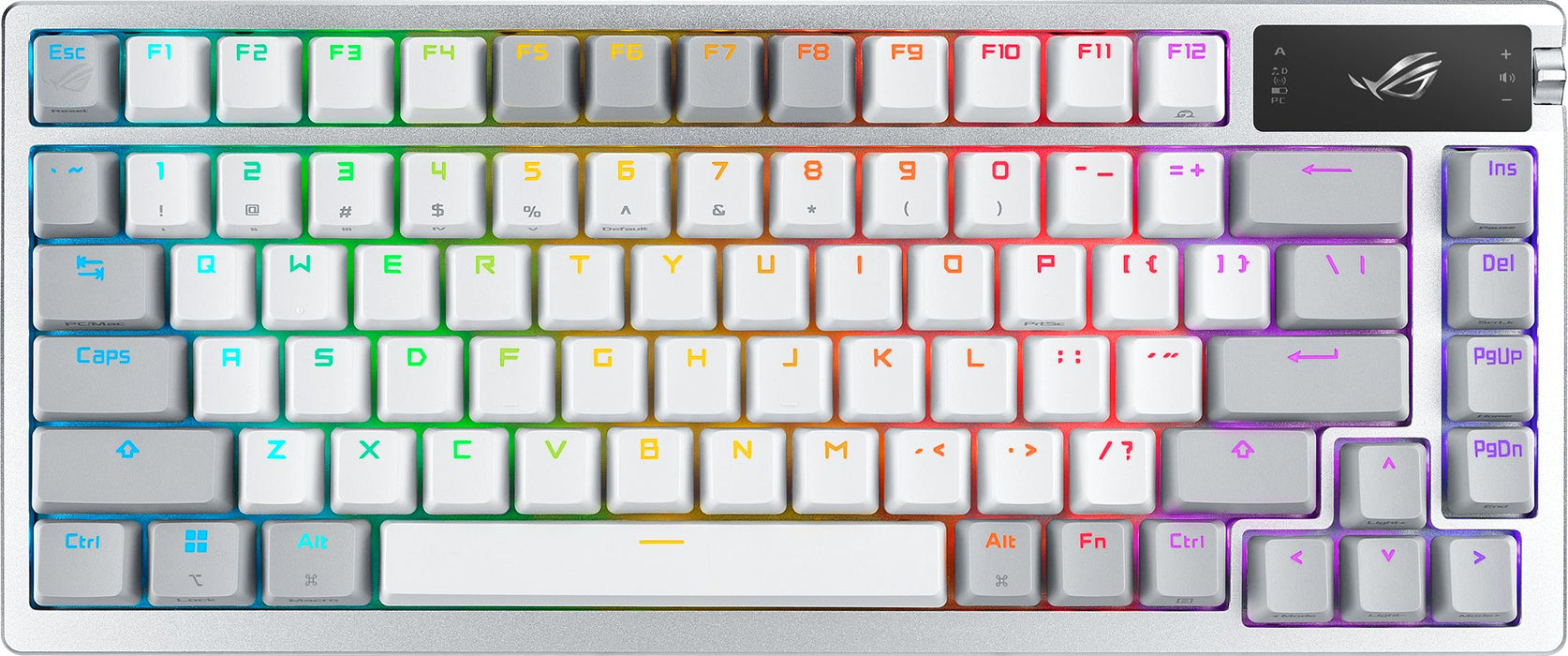 Геймърска безжична Клавиатура ASUS ROG Azoth - Moonlight White