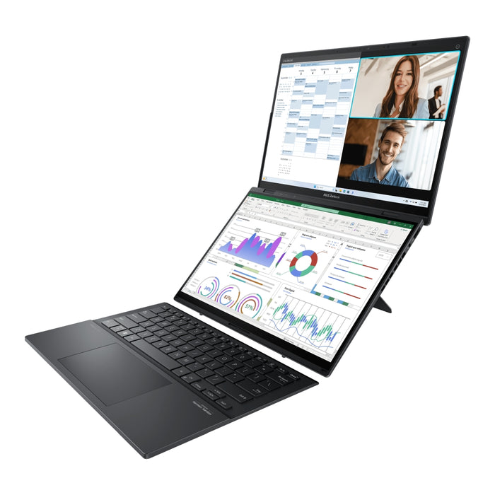 Asus ZenBook Duo 14 UX8406MA-PZ346X, Screen Pad Plus, Intel ULTRA 7 155H ,14" OLED, WQXGA+ ( 2880X1800 ) 16:10 Touch, 32GB LPDDR5X (на bd), 1TB SSD, Софт клавиатура, Windows11 Pro, СИВ