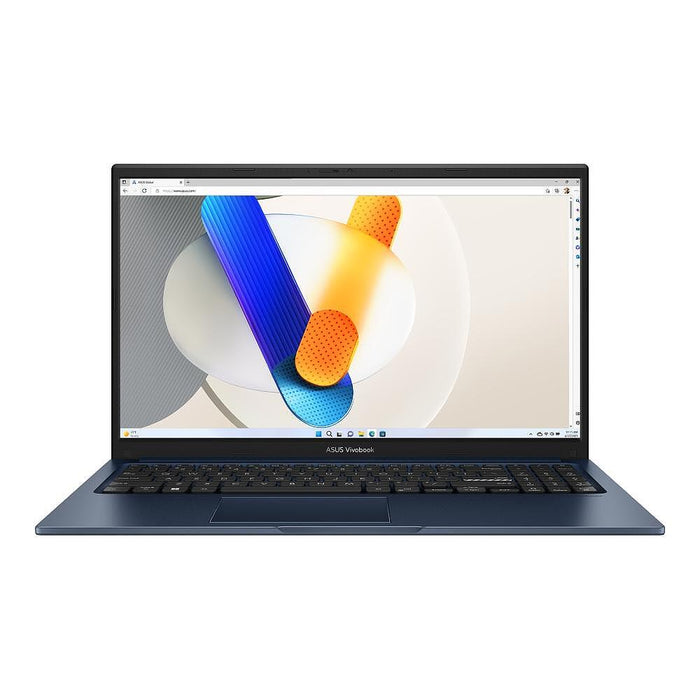 Asus Vivobook X1504VA-BQ2626, Intel 3-1315U (1,2 GHz (10 MB кеш, до 4,5 GHz, 6 ядра, 8 нишки), 15,6" FHD, (1920x1080) AG, 16 GB DDR4, SSD 512 GB, клавиатура Chiclet с подсветка без ОС, тихо синьо