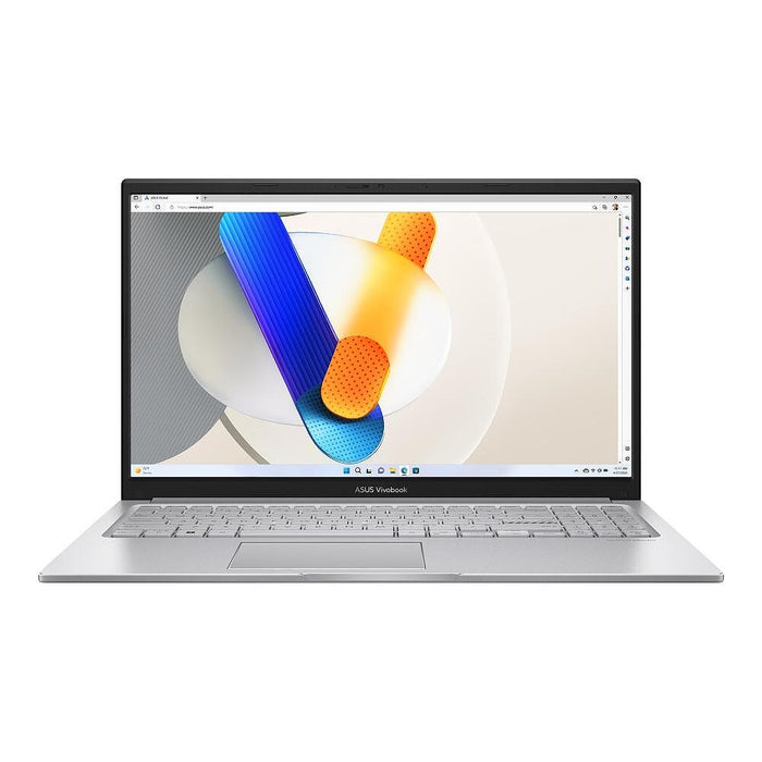 Asus Vivobook X1504VA-BQ2910, Intel 5 120U 1,4 GHz (12MB кеш, до 5,0 GHz, 10 ядра, 12 нишки), 15,6" FHD, (1920x1080), 16GB DDR4, SSD 1TB, клавиатура Chiclet с подсветка, без OS, Cool Silver