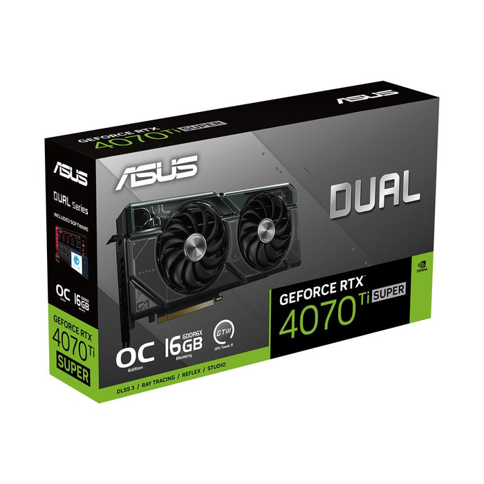 ASUS Dual GeForce RTX 4070 Ti SUPER OC Edition 16GB GDDR6X PCIe 4.0 HDMI 2.1a DisplayPort 1.4a