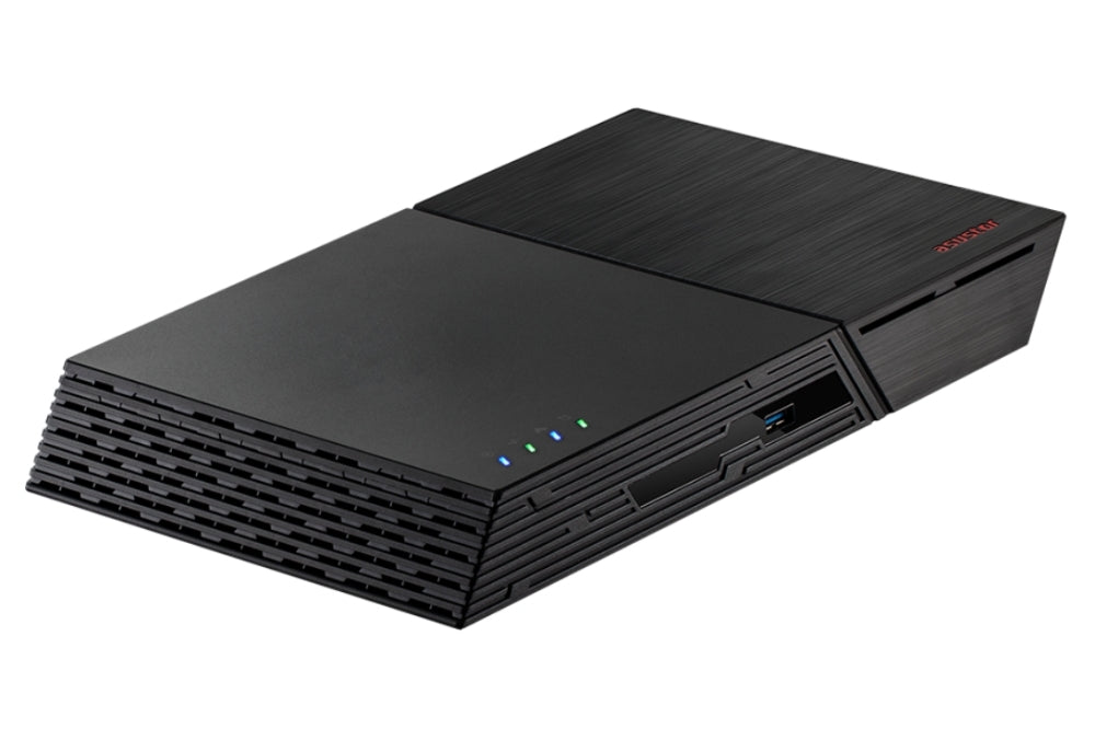 Asustor Flashstor 12 Pro FS6712X, 12 Bay NAS, Quad-Core 2.0GHz, 10GbE порт, 4GB RAM DDR4, дванадесет M.2 SSD слота (без диск), HDMI 2.0b+ инфрачервен приемник, черен