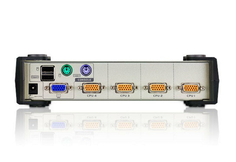 ATEN 4-портов USB - PS/2 VGA KVM превключвател (включени KVM кабели)