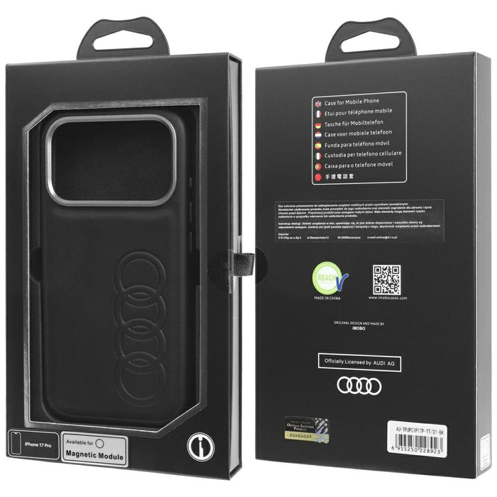 Калъф Audi TT Synthetic Leather MagSafe за iPhone 17 Pro - черен