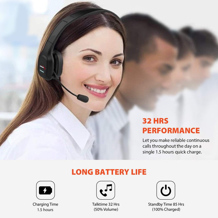 Audiocore 74452 Bluetooth слушалки Слушалки Микрофон за шумопотискане Център за обаждания Google Siri Office Wireless