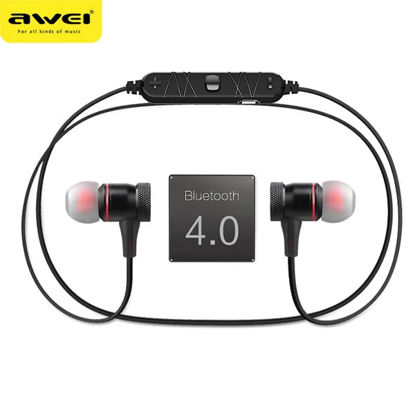 Спортни слушалки AWEI M1 магнитни, черни
