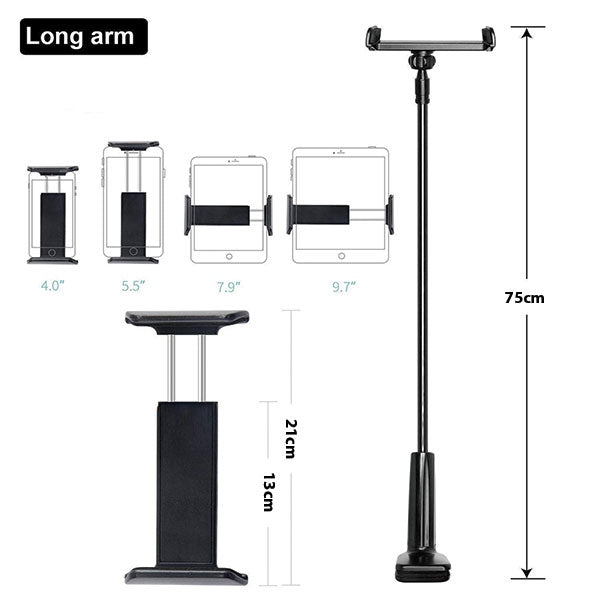 Настолен кронщейн AWEI X3 4"-10,5", черен, с дълго рамо