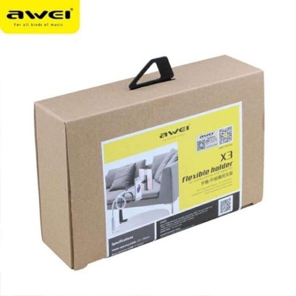 Настолен кронщейн AWEI X3 4"-10,5", черен, с дълго рамо