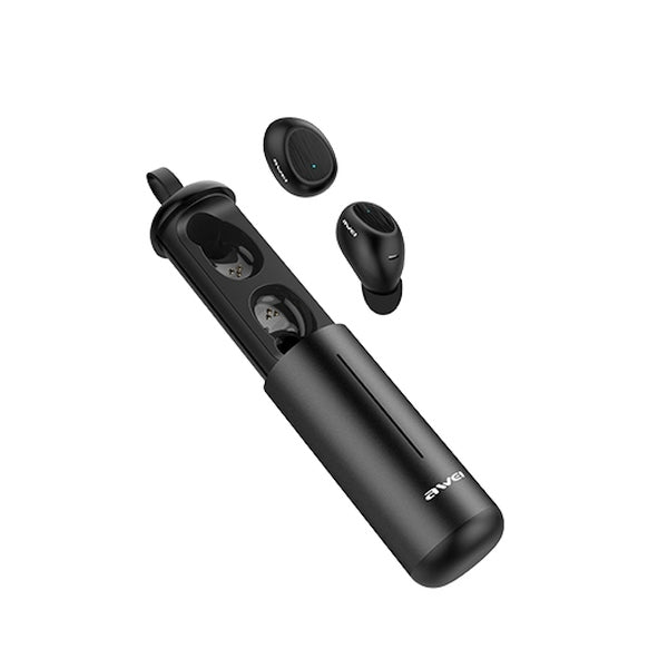 AWEI слушалки M0 5.0 T55 TWS+ със станция за зареждане, черни