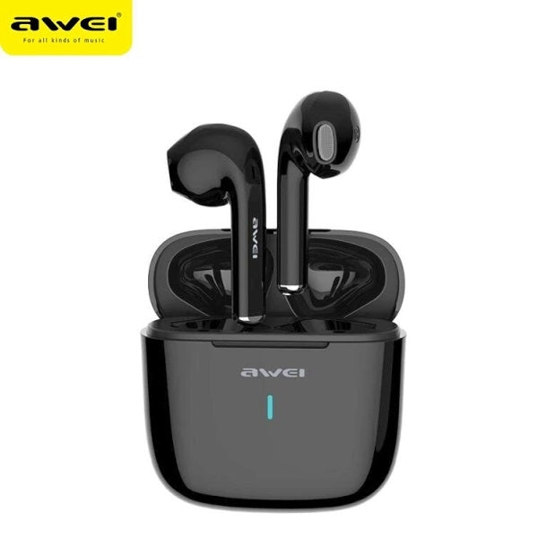 AWEI M0 5.0 T26 TWS+ слушалки със станция за зареждане, черни