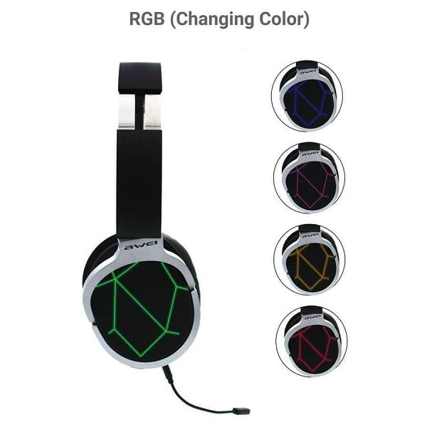 AWEI слушалки за игри M1 M0 с микрофон, черни